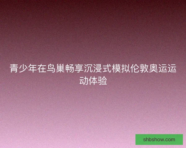青少年在鸟巢畅享沉浸式模拟伦敦奥运运动体验 青少年在鸟巢畅享沉浸式模拟伦敦奥运运动体验