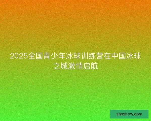2025全国青少年冰球训练营在中国冰球之城激情启航